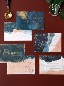 Creative Mini Birthday Greeting Card with Envelope Hot Stamping Thanksgiving Festival Cute Girl Heart Lovely Message Card