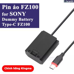 Dummy Type-C FZ100 | Pin giả pin ảo pin dummy battery DC Coupler SONY FZ100 NP-FZ100 cho SONY A6700 A6600 FX3 FX30 A7C A9 A9R A74 A73 A7R5 A7R4 A7R3 A7S