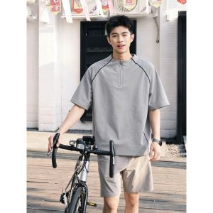 ZHUOCAN | Quick-drying Short Sleeve Ice-silk Summer T-shirt for Outdoor Activities
