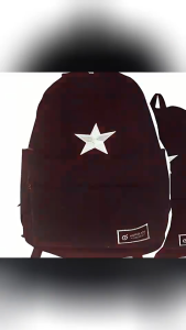 NISHIKUJOUSHOP - Tas Ransel Backpack Corduroy/coduroy Bintang Sekolah & Kuliah Pria Wanita