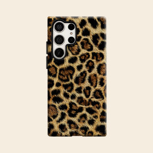 Furry Leopard Luxury Fashion Full Lens Protective Case for Samsung Galaxy S26 S25 S24 A56 A36 Plus Ultra