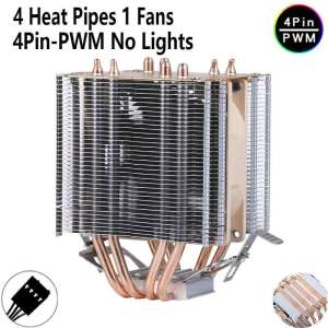 LANSHUO Twin Tower Cooler Processor CPU Fan 4pin/PWM 4/6 Heat Pipe Compatible with LGA2011 2066 AM4 AM5 X99 1700 1851 115x 1200