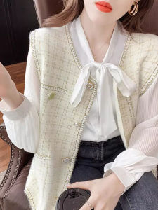 Fashion Tweed Sleeveless Jacket