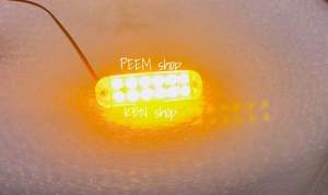 ไฟแฟลชอเนกประสงค์ 12SMD 12/24V  ไม่ร่วมไฟเลี้ยว (1ชิ้น)รถยนต์ มอไซค์ หกล้อ สิบล้อ