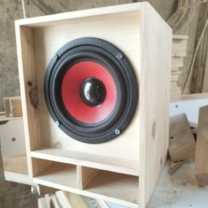 Box Speaker Mini Scoop 5in Bahan Jati Belanda
