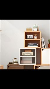 Little Carpenterr Wooden Stackable Cube Storage Rack Rak Penyimpanan Cube Box Bookshelf Cabinet Storage Oragnizer 格子柜