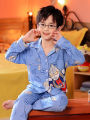 Bộ Đồ Ngủ Cotton Dài Tay Mỏng Cho Bé Trai Mùa Xuân Thu Spider-Man Quần Áo Mặc Nhà Trẻ Em Quần Áo Trẻ Em Mùa Thu. 
