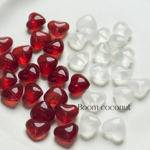 ลูกปัดหินแก้วทำมือ DIY รูปหัวใจสีเรดิันส์ วัสดุสำหรับสร้อยข้อมือ โซ่ DIY อุปกรณ์เครื่องประดับ