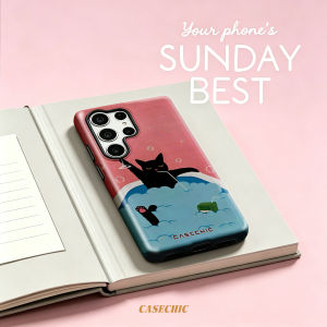 Potdemiel | Bat & Floral Case for Samsung Galaxy S26 S25 S24 S23 Ultra Drop Resistant Glossy Dual-Layer Cover CaseChic
