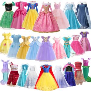 Cinderella Anna Elsa Costume Children Princess Dress for Girls Kids Cosplay Snow White Christmas Carnival Party Disguise Outfit