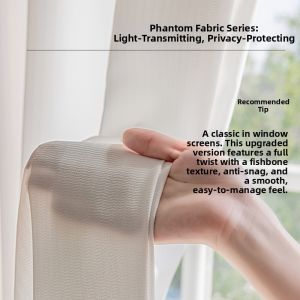 Privacy Protection Sunscreen White Sheer Curtain