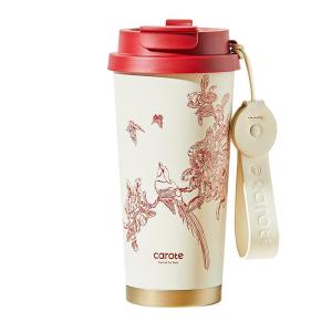 CAROTE | Ceramic Lined Insulated Coffee Mug Red