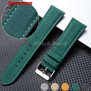 18mm 20mm 22mm Plaid Pattern Design Strap Metal Buckle Watchband Women Men Business Watch Band Replace Wrist Bracelet Accessory