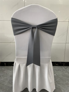 Elastic Butterfly Knot Chair Cover Hotel Banquet Wedding Decoration Ribbon Band Modern Simple Style Tablecloth Accessories