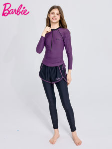 Barbie | Long Sleeve and Pant Separate Swimsuit For Women Conceal Belly Slimming
