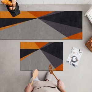 RAKKS Simple Style Diatomite Entrance Kitchen Home Decor Waterproof Anti-slip Carpet Mats Absorbent Oil Absorbent Dirty Mat