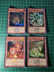 YUGIOH Japanese TDS1-JP005 6 7 8 SD39-JP007 8 9 10 精灵兽-地水炎风- (UR) (N) 1SET NEAR MINT97% Trading Card Game Cards