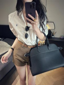 เสื้อเชิ้ตแขนยาวสีขาวผู้หญิง ทรงตรง ปักลาย ดีไซน์เก๋ไก๋ แฟชั่นฤดูใบไม้ผลิและฤดูใบไม้ร่วง เสื้อเชิ้ตผู้หญิง