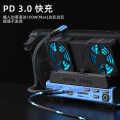ที่ยึด SSD พร้อมโปรเจคหน้าจอและพัดลมทำความเย็น. 