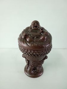 กระถางกำยานองค์พระสังกัจจายน์งานเซรามิคขนาดสูง7นิ้ว