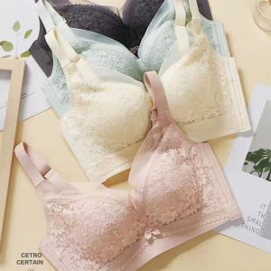 White Intimates Womens Small Chest Boutique Breast Holding Push-up Adjusting Bra Thin Summer Lace Wireless Bra