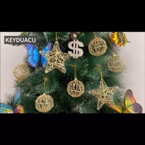 BINLU 6pcs packaging balls xmas decoration sale set Gold Christmas Balls Big Gold Christmas Decors Baubles Balls Xmas Tree Decor Christmas Tree Accessories Aesthetic Christmas Decorations Personalized Christmas Balls Decoration