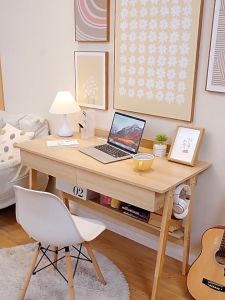 Bàn làm việc bàn học thiết kế đa năng kèm ngăn kéo và kệ để đồ chất liệu gỗ MDF chắc chắn - GP376