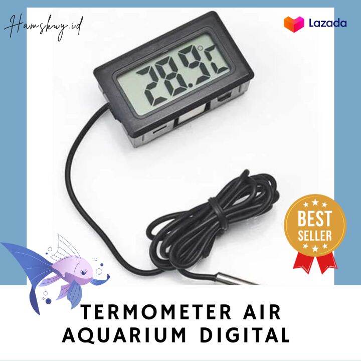 Termometer Air Digital Ikan Aquarium Aquascape Thermometer Alat