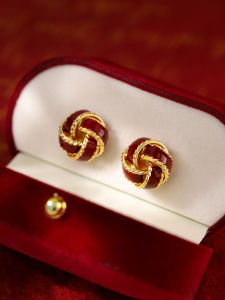 New Year Red Vintage Style Earrings