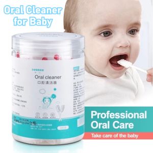 30pcs Medical Cotton Swab Gauze Baby Oral Tongue Cleaner Disposable Infant Toothbrush Safety and Harmless