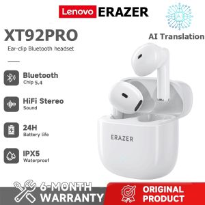 Lenovo ERAZER XT92 PRO AI Translation Bluetooth Headset: Real-time translation HD calls HiFi sound quality low latency 134 language translation one-year warranty