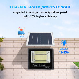 LED Flood Light Solar 50W Waterproof IP67 Remote Control Outdoor Floodlight Garden Street Lamp Spotlight Reflector Lighting