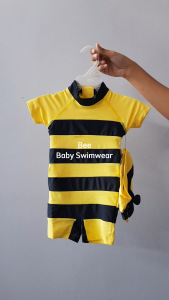 BDS-003 BEE | Baju Renang Bayi & Anak Topi Lebah | Baby Diving Swimwear Cap BEE | Clearwater