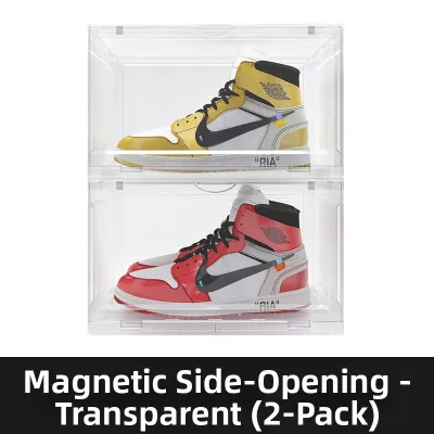 JIERAN | Transparent Dust-proof Acrylic Shoe Storage Box Magnetic