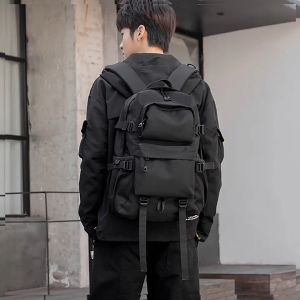 Japanese Style Mens Backpack Trend Large Capacity Male Travel Bag Casual School Backpacks For Students Black Laptop Bag