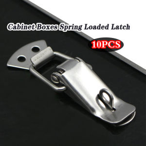 10pcs Cabinet Boxes Spring Loaded Toggle Lock Clasp Boxes Latch Catch Toggle Hasp Stainless Steel