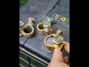 2pcs Brass Battery Terminal Connectors Heavy Duty Copper Cable End Connector Car Battery Connectors