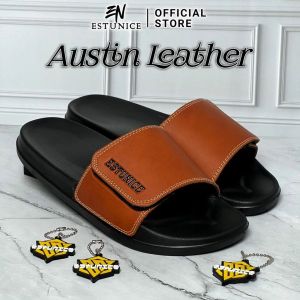 Sandal Slop Pria Sendal Selop Laki Laki Dewasa Slip on Slide Austin Hook Coklat