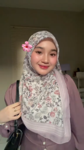 JHJ - Hijab Segi Empat / Hijab Motif / Hijab Malaysia Look / Premium / Original By Moonlit Scarf