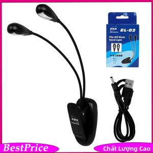 IRIN | Đèn LED Kẹp Hai Đầu Để Bàn Nhạc 360 ° Đèn Đứng Nhạc Bằng Cao Su Có Thể Điều Chỉnh Sạc USB Bảo Vệ Mắt Không Chói