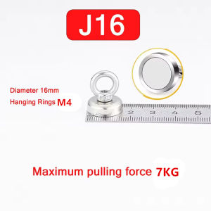Super Strong Neodymium Fishing Magnets Hooks Heavy Duty imanes Magnet with Countersunk Hole Eyebolt for Salvage Magnetic Fishing