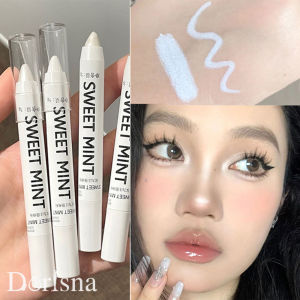 Dorisna ปากกาเน้น ข้อความขาวด้านสุด ฮอตติดมูมหนอนไหมอายไลเนอร์แบบแวววาวสูง แท่งอายชาโดว์เกล็ดแวววาวกันน้ำ