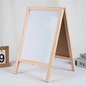 1 Bảng Đen Gấp Hai Mặt - Bảng Phấn Dạy Học Có Thể Xóa Được Với Khung Gỗ Bảng Trắng Xóa Khô Và Bề Mặt Từ Tính