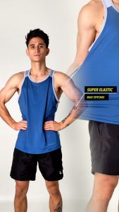 Singlet Gym Fitness Pria Compression Slim Dry Fit Sleeveless Tanpa Lengan Baju Polos Olahraga Basket Workout Lari Training Running Kaos Sport Stretch Elastis