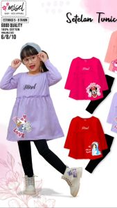 Setelan Anak Perempuan Cewek Misel Lengan Panjang Celana Legging Usia 2 Sampai 8 Tahun
