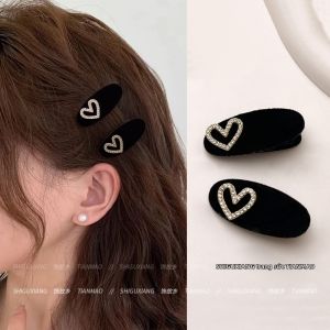 Flannel Heart Front Fringe Hair Clip