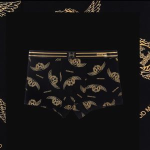 Men Underwear Ice Silk Boxer Youth Trendy Print Summer Thin Breathable Boys Boxer Shorts Mens