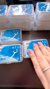 (10 Hộp) Tăm chỉ nha khoa hộp 50 Cây Dental Flossers tăm chỉ vệ sinh răng miệng