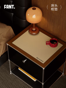 Moka Mousse Antique Bedside Table Mat Waterproof Oil-resistant Dustproof Wash-free Wipe Luxury Sensation Countertop Protection Pad