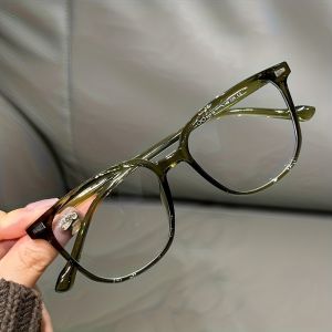 Decorative Flat Light Glasses Natural Beauty Artifact Large Frame Round Face Glasses Frame Fashionable Decoration